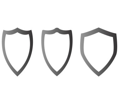 beyaz zemin üzerinde kalkan simgesi