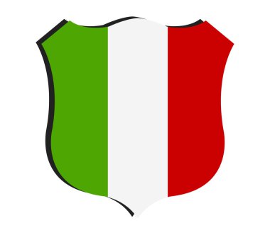 Beyaz arkaplanda İtalya bayrağı