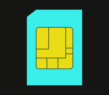 SIM simgesi beyaz arka plan üzerinde