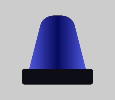 Polis sireni simgesi beyaz arka plan üzerinde