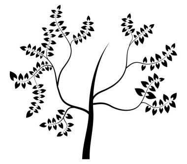 Beyaz arkaplanda ağaç simgesi