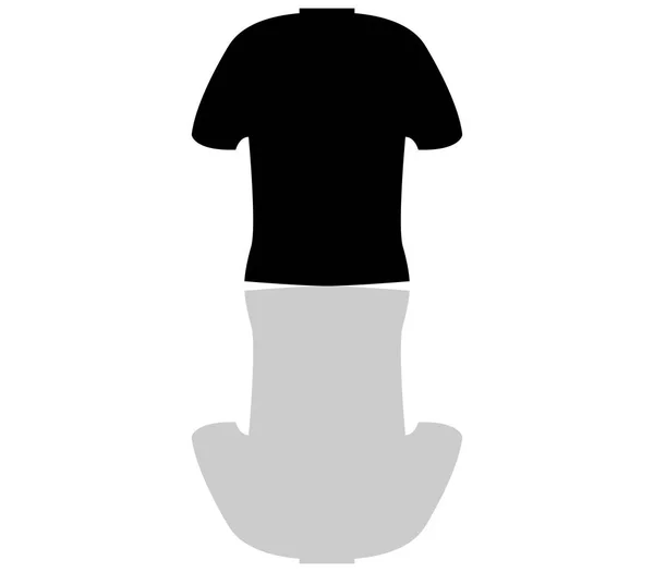 Shirt Ikonra Fehér Háttér — Stock Vector