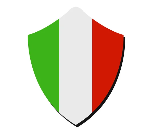 Italy Flagga Vit Bakgrund — Stock vektor