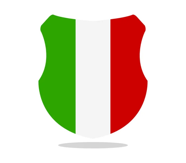 Italiaanse Vlag Witte Achtergrond — Stockvector