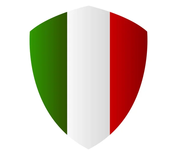 Drapeau Italie Sur Fond Blanc — Image vectorielle