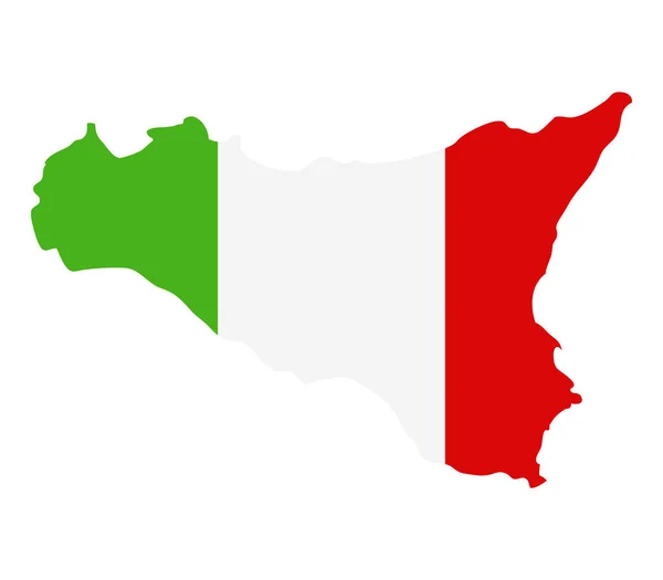 Sicilia Map White Background — Stock Vector