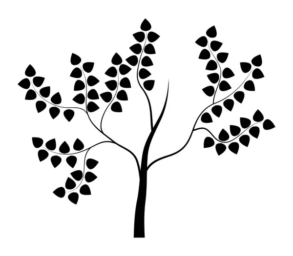 白い背景の木のアイコン — ストックベクタ