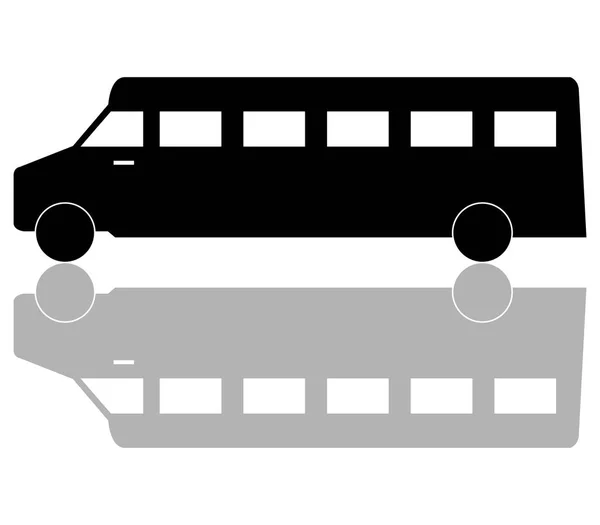 Значок Школьного Автобуса Белом Фоне — стоковый вектор
