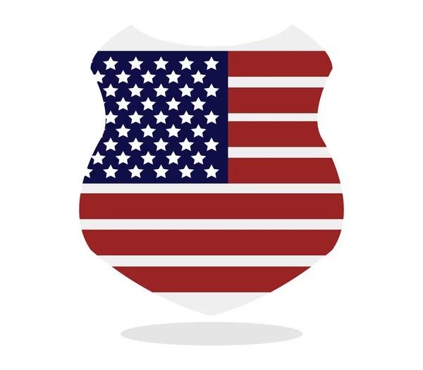Bandera Estados Unidos Sobre Fondo Blanco — Archivo Imágenes Vectoriales