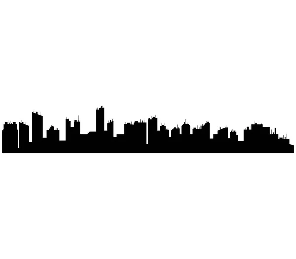 Byens Skyline Hvid Baggrund – Stock-vektor