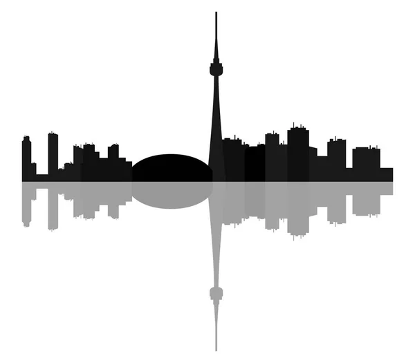 Skyline Toronto Sobre Fondo Blanco — Vector de stock