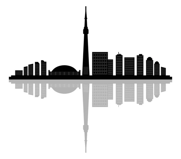 Skyline Toronto Sobre Fondo Blanco — Vector de stock