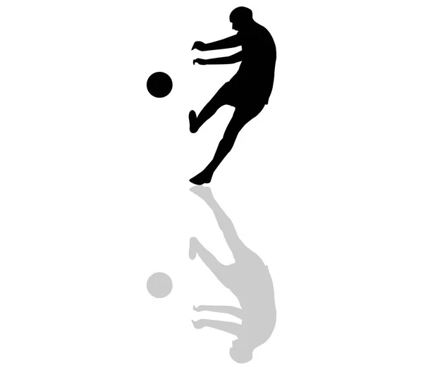 Fußballspieler Symbol Auf Weißem Hintergrund — Stockvektor