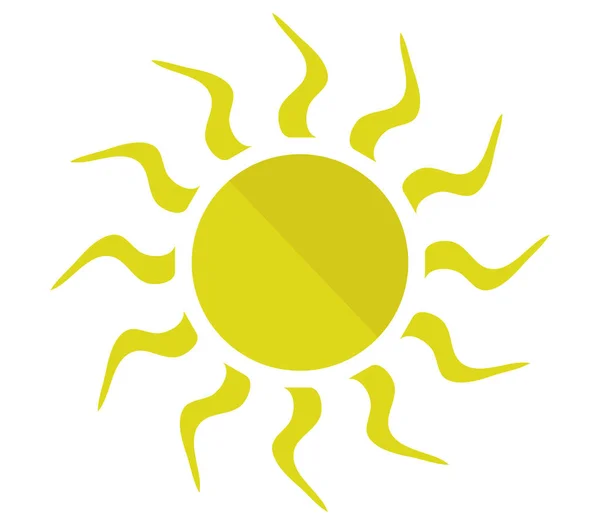 白地に太陽のアイコン — ストックベクタ