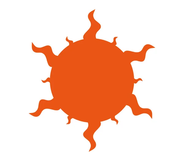 Sonne Symbol Auf Weißem Hintergrund — Stockvektor