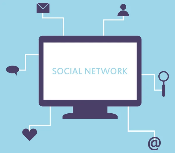 Κοινωνικό Δίκτυο Λευκό Φόντο — Διανυσματικό Αρχείο