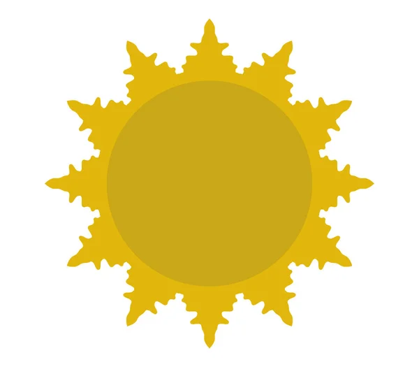 Icono Del Sol Sobre Fondo Blanco — Vector de stock