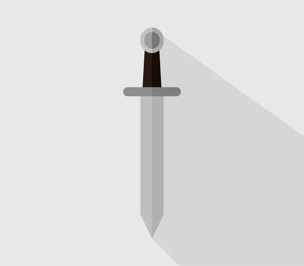 Icono Espada Sobre Fondo Blanco — Vector de stock