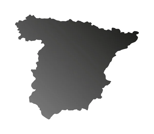 Mapa Espanha Fundo Branco — Vetor de Stock