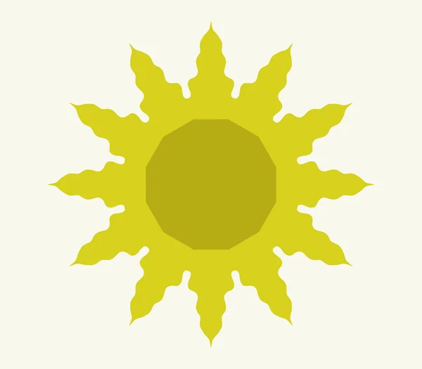 Піктограма Сонця Білому Тлі — стоковий вектор