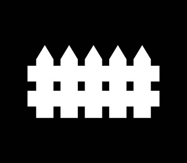 çit simgesi beyaz arka plan üzerinde