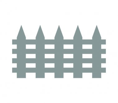 çit simgesi beyaz arka plan üzerinde