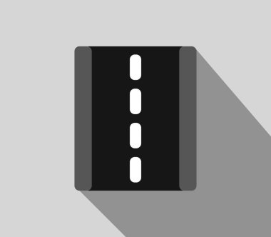 Beyaz arka plan üzerinde yol simgesi