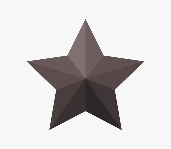 Icono Estrella Sobre Fondo Blanco — Vector de stock