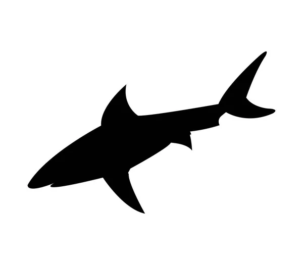 Icône Requin Sur Fond Blanc — Image vectorielle