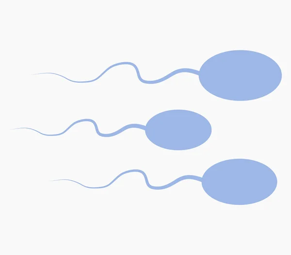 Sperm Simgesi Beyaz Arka Plan Üzerinde — Stok Vektör