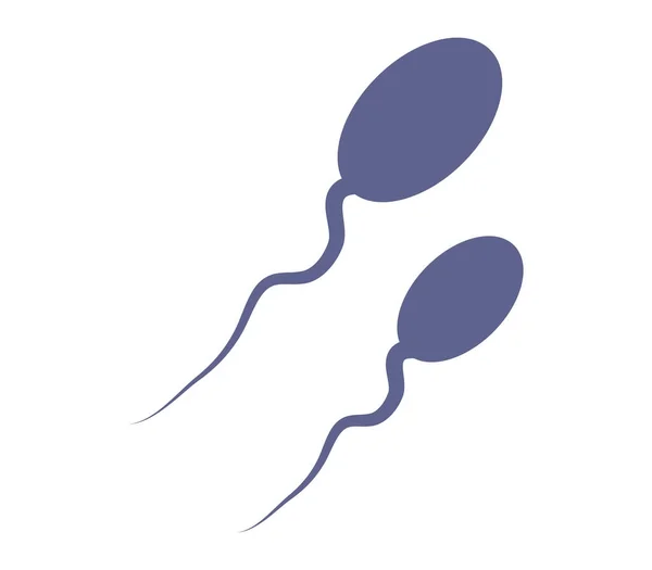 Sperma Ikon Fehér Háttér — Stock Vector