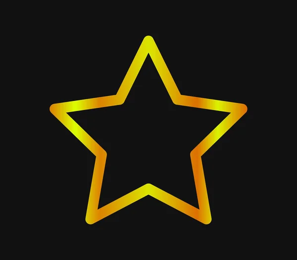 Icono Estrella Sobre Fondo Blanco — Vector de stock