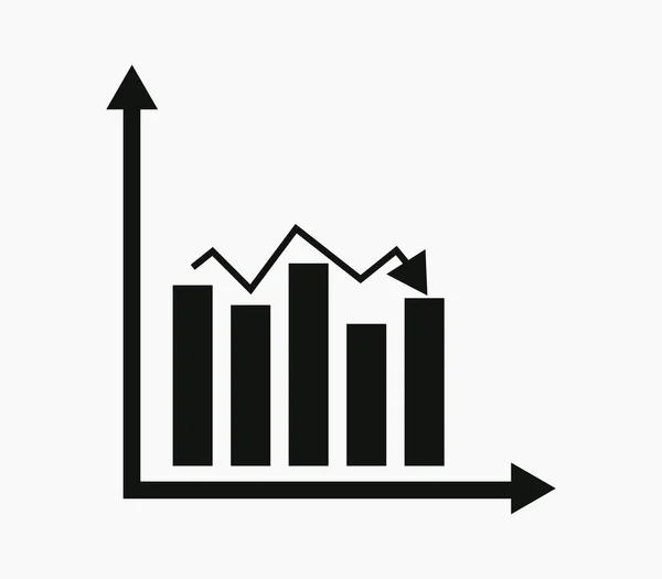 Statistik Symbol Auf Weißem Hintergrund — Stockvektor