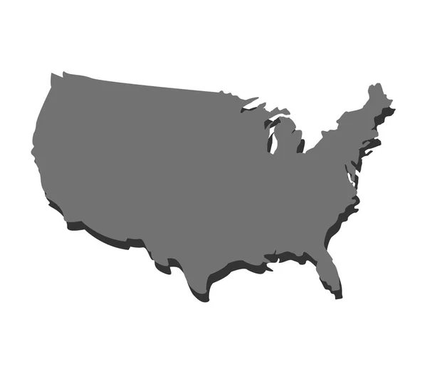 Mapa Spojených Států Bílém Pozadí — Stockový vektor