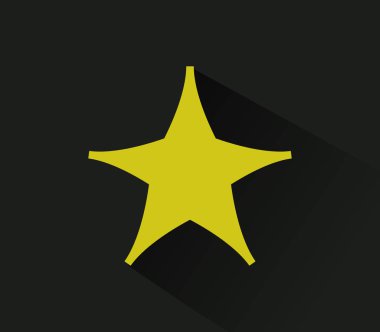 Beyaz arkaplanda yıldız simgesi