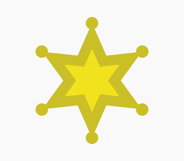 Значок Звезды Шерифа Белом Фоне — стоковый вектор