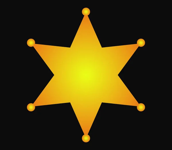 Значок Звезды Шерифа Белом Фоне — стоковый вектор