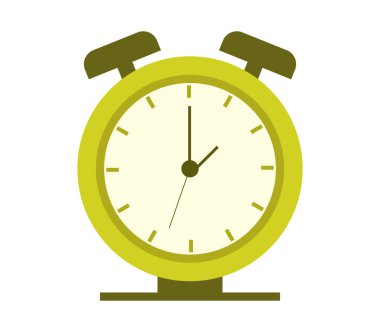 Beyaz arkaplanda alarm saati simgesi