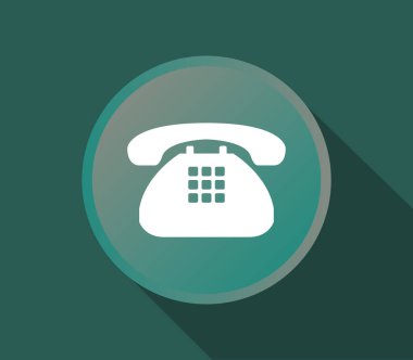 Beyaz arkaplanda telefon simgesi