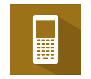 Beyaz arka plan üzerinde akıllı telefon simgesi