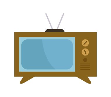 Beyaz arka plan üzerinde TV simgesi