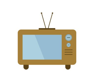 Beyaz arka plan üzerinde TV simgesi