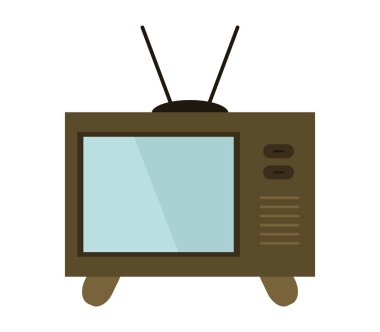 Beyaz arka plan üzerinde TV simgesi