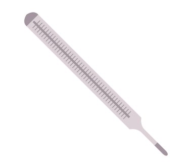 Beyaz arkaplanda termometre simgesi