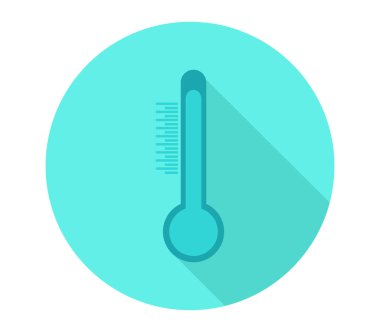 Beyaz arkaplanda termometre simgesi