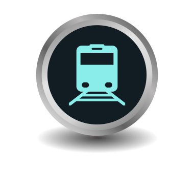 Beyaz arkaplanda tren simgesi
