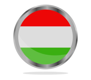 Beyaz bir arka plan üzerinde Macaristan bayrağı