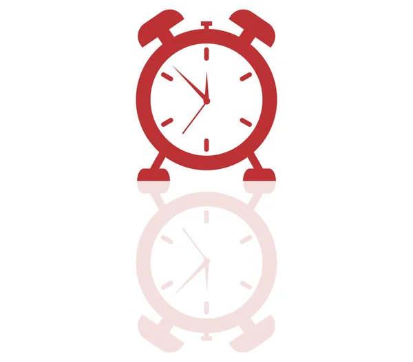 Alarm Klok Pictogram Witte Achtergrond — Stockvector