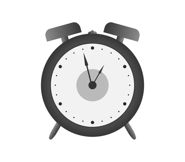 Alarm Klok Pictogram Witte Achtergrond — Stockvector