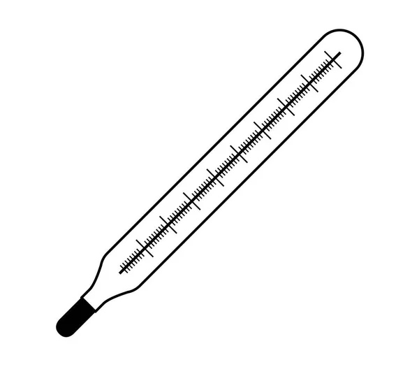 Thermometer Icoon Witte Achtergrond — Stockvector